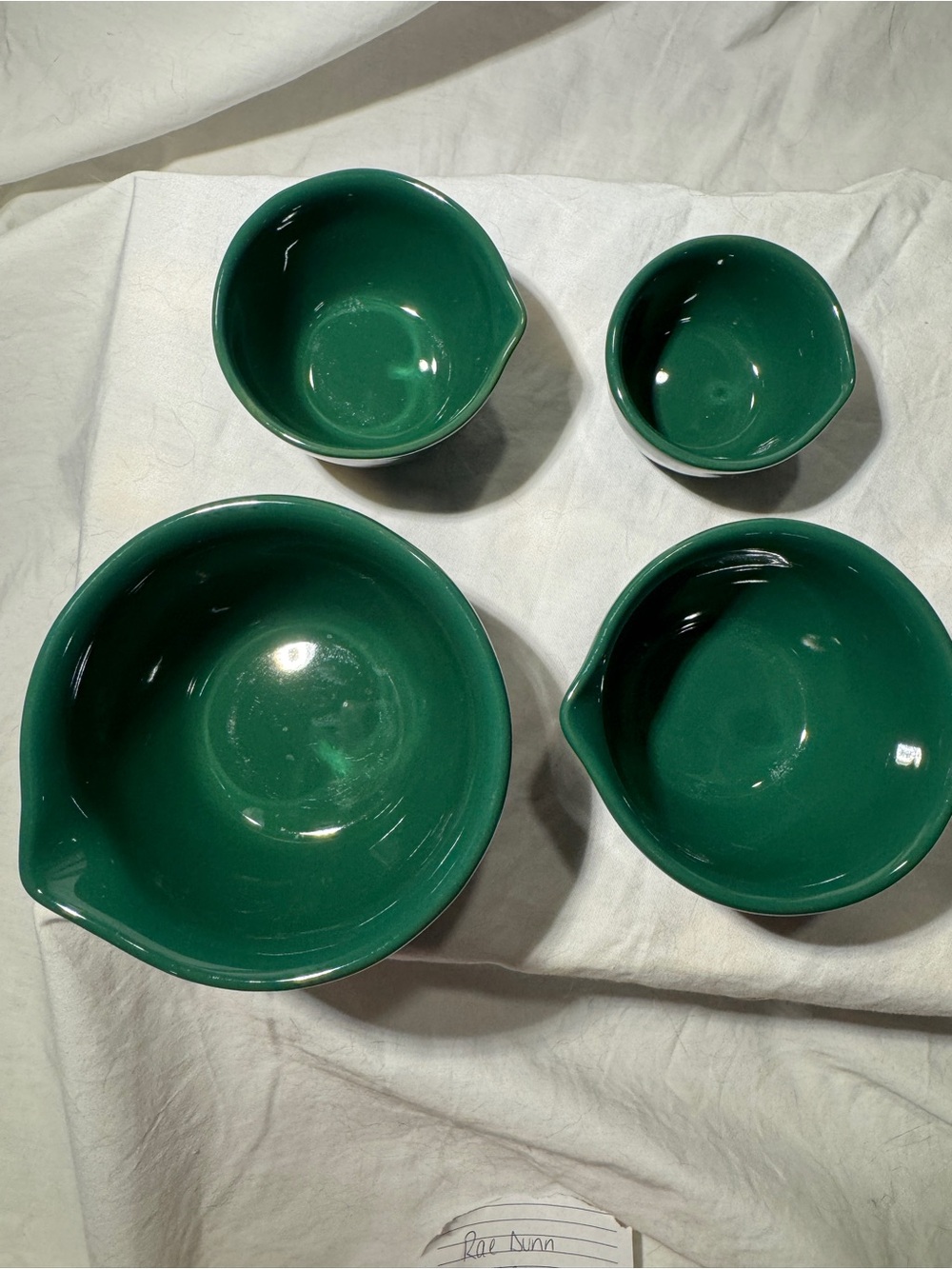 NWOT Rae Dunn dark green measuring bowls - Picture 5 of 5